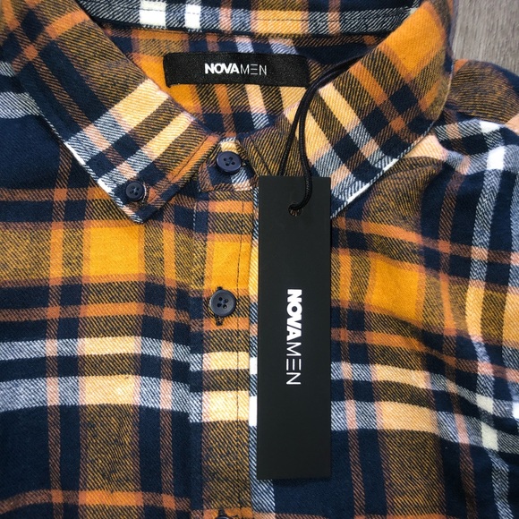 Nova Men Cotton Plaid Shirt - Picture 5 of 7